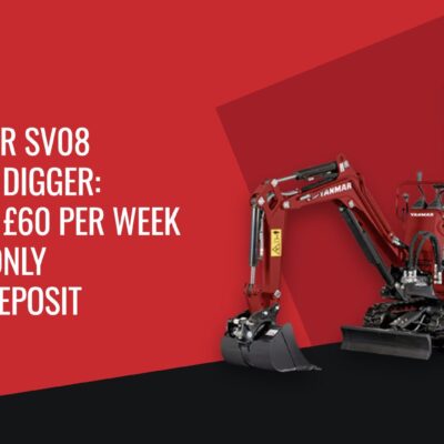 Yanmar SV08 Micro Digger: Under £60 per Week with Only 10% Deposit
